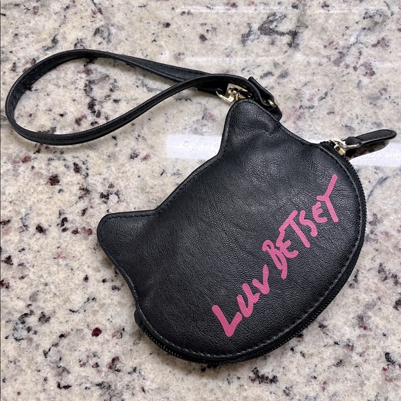 Betsy Johnson Cat Wristlet with Cat Bag Charm Key Fob Set EUC - Picture 5 of 12